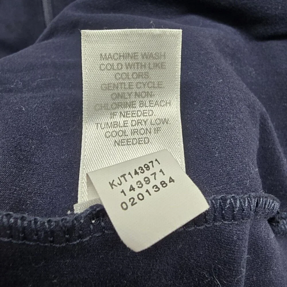 J Jill Fit Out & About Popover Pullover Womens Small Navy 1/4 Zip Stretch Pocket